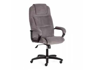 Кресло BERGAMO (22) флок серый / пластик чёрный
